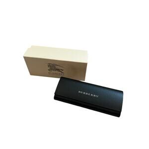 Authentic Burberry Eyeglasses Sunglasses Glasses Case w/ Box Cleaning Cloth